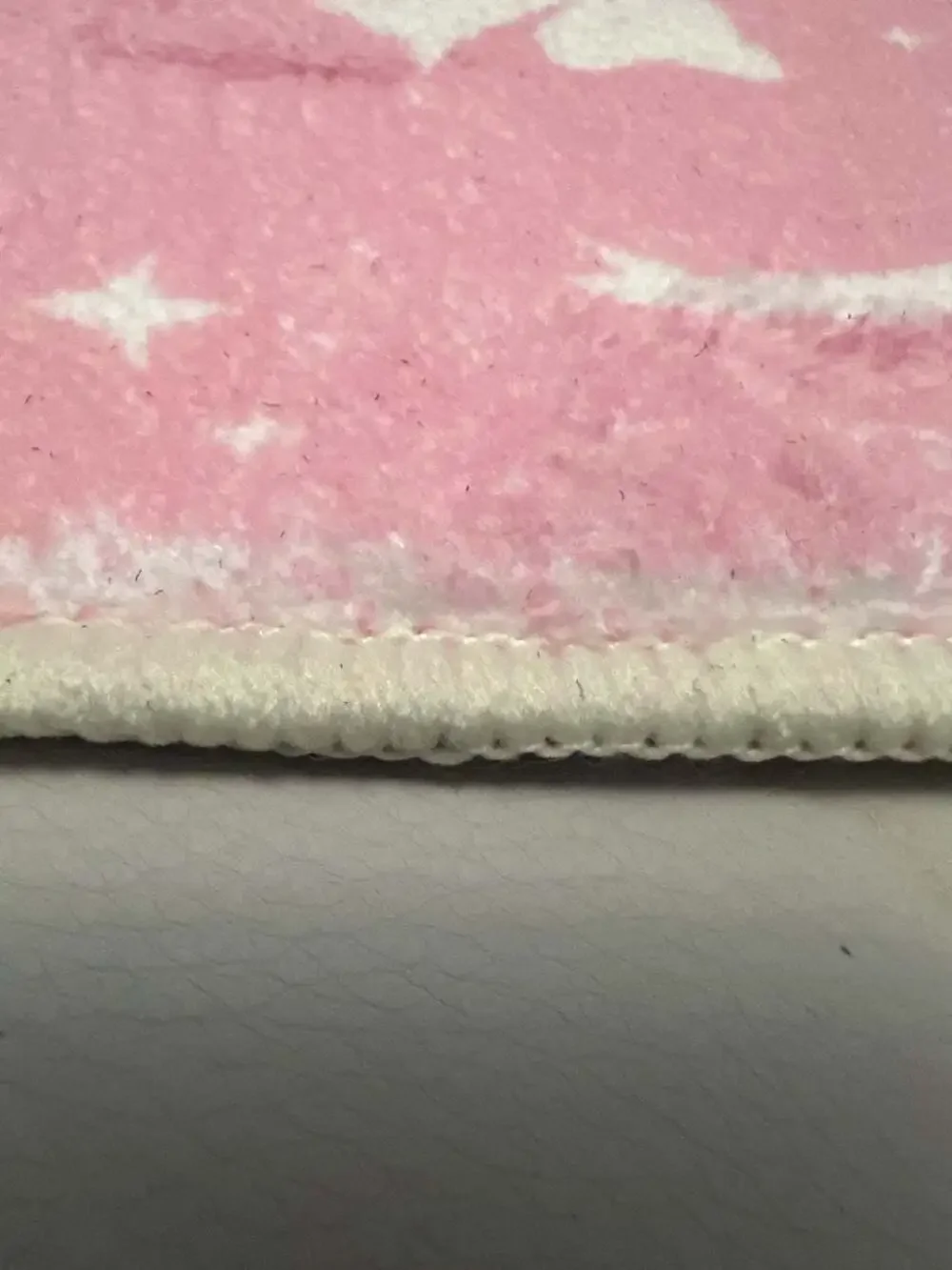 Pink and White Bow Print Soft Area Rug